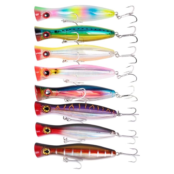 Buy Dr.Fish Saltwater Fishing GT Popper, 8 Inches Big Game Lure, 3D
