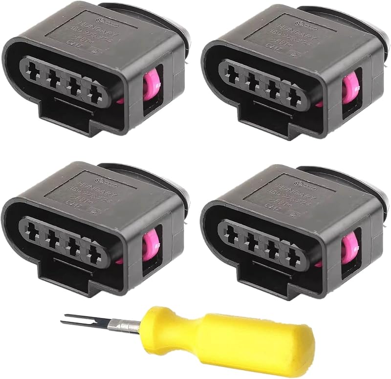 Kit de Reparo do Conector da Bobina de Ignição LDCRE 4B0973724 para VW e Audi – 4 unidades