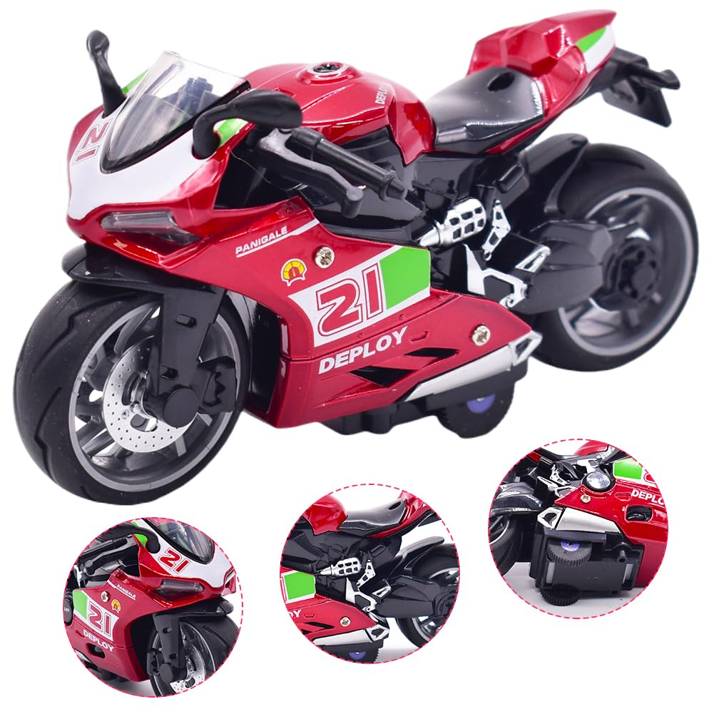 Mini Moto En Alliage 11 Cm | Modèle Simulation | Jouet Enfant 3 Ans Et + | Cadeau Anniversaire, Décoration