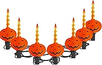 Vista 8 de Juego de Luces de Burbujas Doradas de Navidad, Tira de Luces Navideñas Vintage de 11 Pies con 8 Luces de Burbujas Doradas (1 de Repuesto), Base