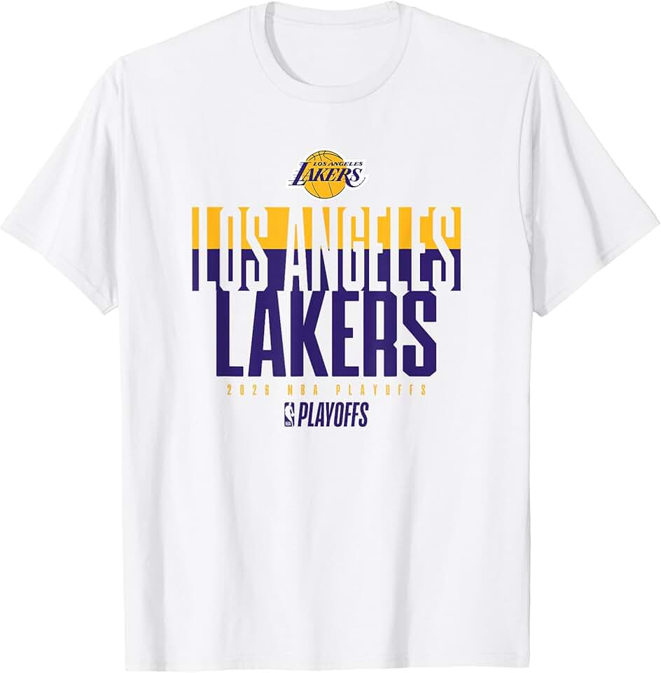 Los Angeles Lakers NBA Official 2026 Playoffs Los Angeles Lakers Stacked Up T-Shirt