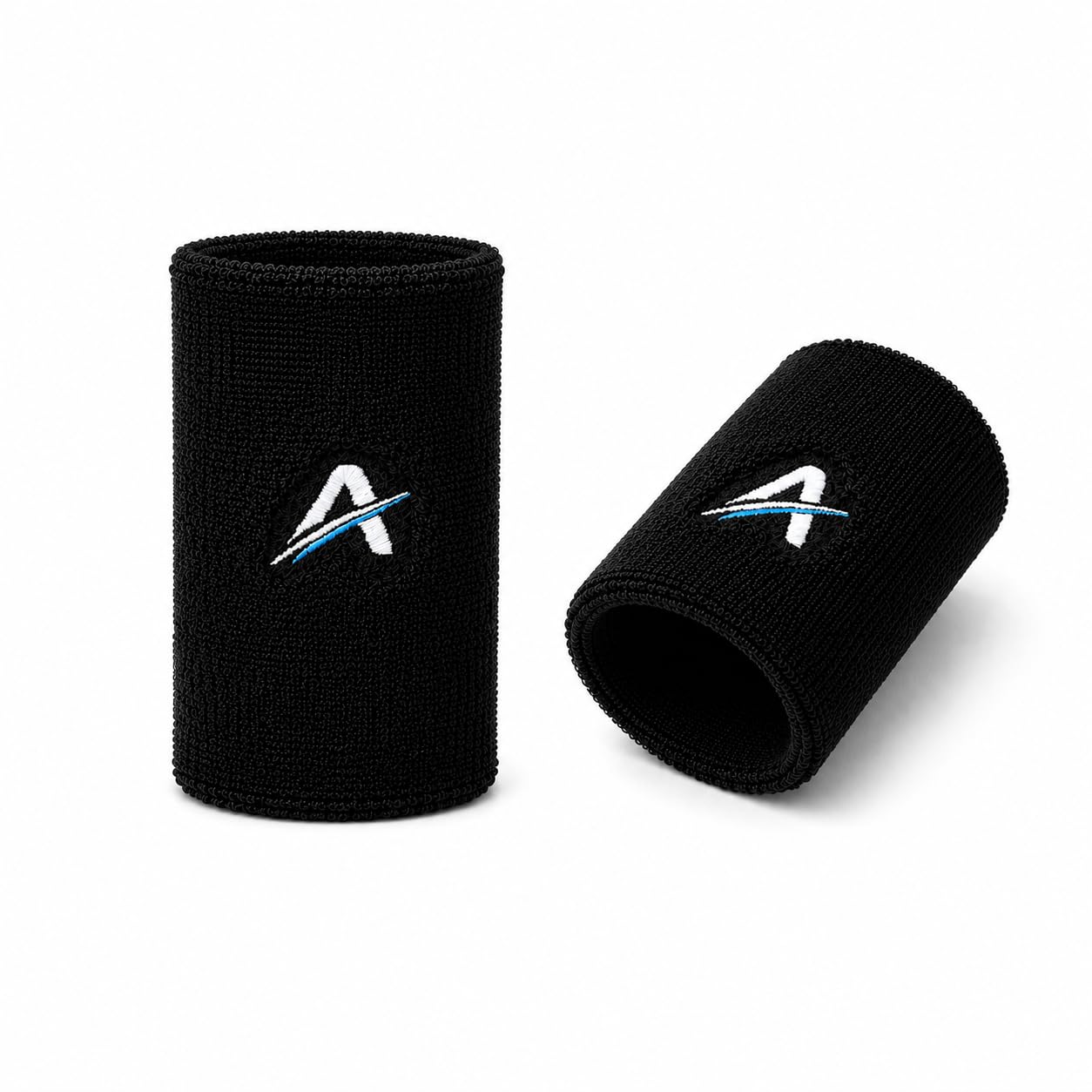Ahead Active Unisex 5 inches Black Sports Wristband/Sweatband for Athletics/Gym Workout with Embroidered Logo I Pack of 2-image-34