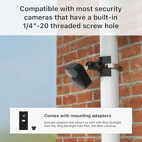 Miniatura 5 de Holicfun Soporte de poste de cámara de seguridad para exteriores e interiores, universalmente compatible con anillo, parpadeo, Eufy, Wyze, Arlo,