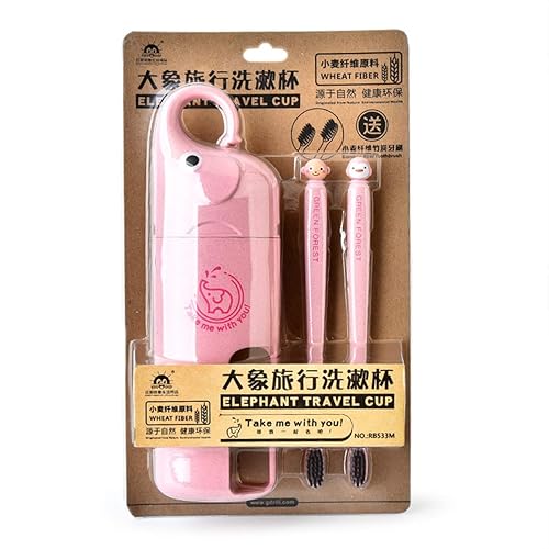 Miniatura 7 de Lindo elefante de bambú Charoalco cepillo de dientes con taza para niños