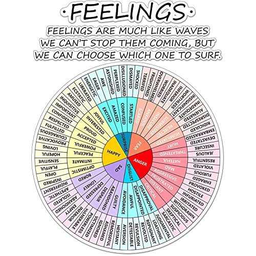 Feelings Wheel Large Wall Decals 16 x 21 Inches Mental