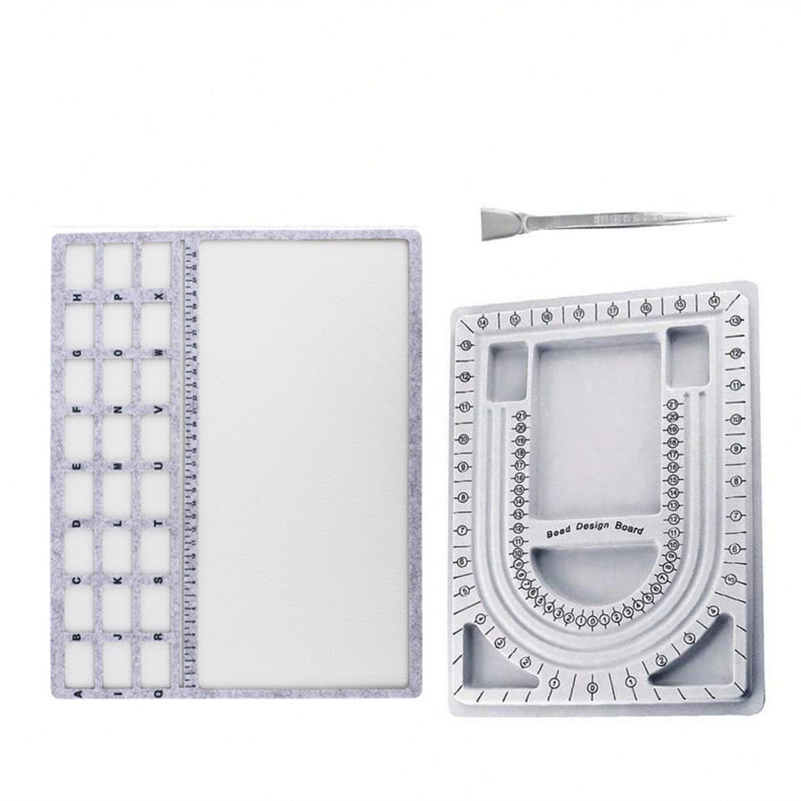 Geavonyg Of 4 Soft Felt Craft Storage Trays Featuring Divided Compartments for Jewelry Making and Organization Display Pad