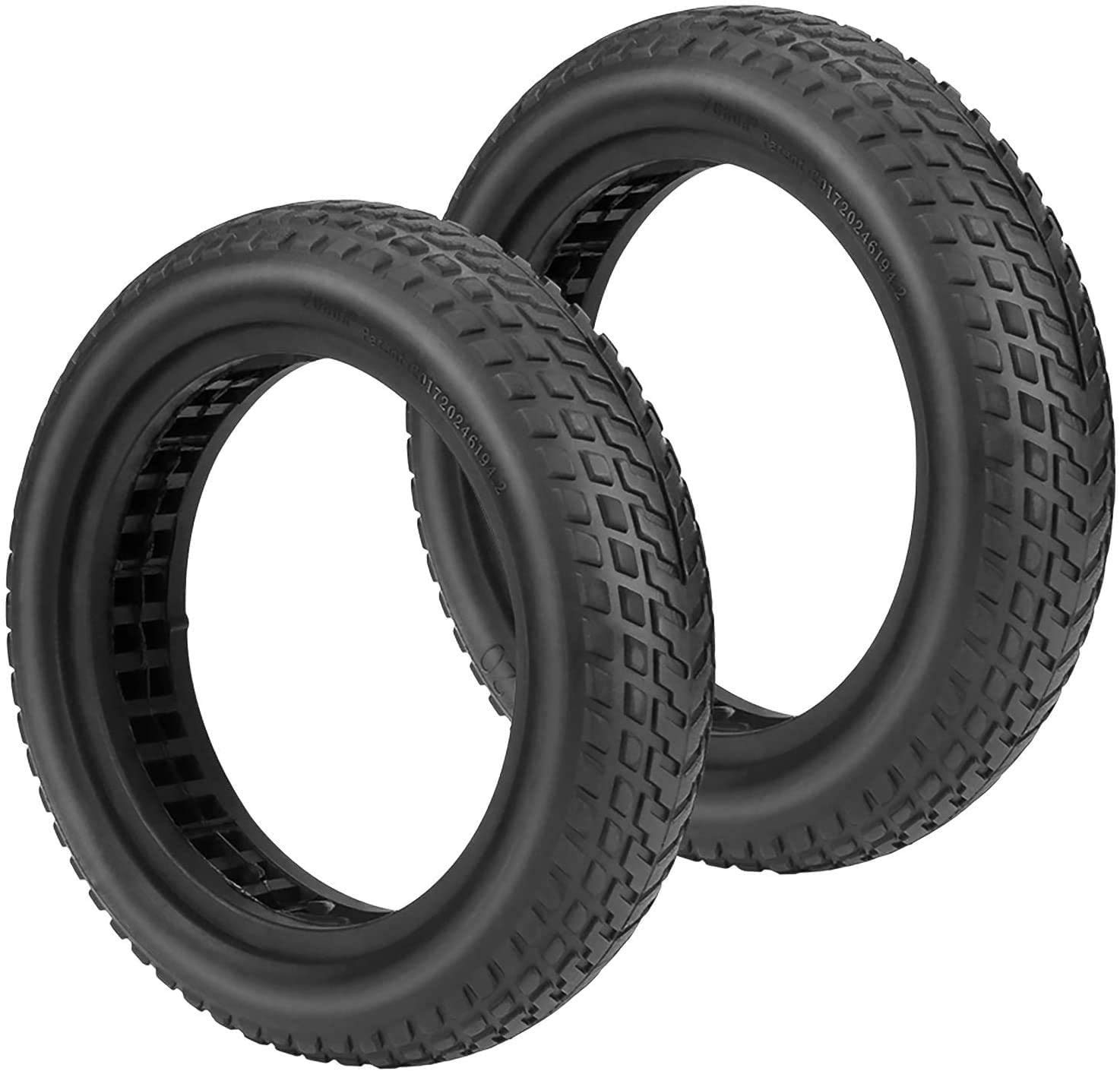 2Pcs Scooter Honeycomb Tire,10 Inch Scooter Replacement Tubes Hollow Shock proof Tire Antiskid Non-Pneumatic Tire for Xiaomi Scooter (10 Inch)