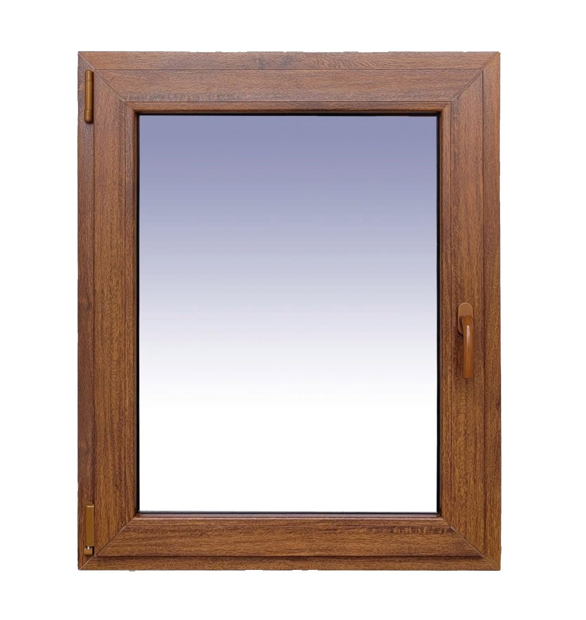 Ventanastock Ventana PVC Roble 800x1000 Practicable Oscilobatiente Izquierda 1 hoja