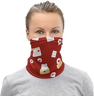 Love Letters Neck Gaiter Face Cover Scarf Stitched Unisex | Breathable Fabric | Stretch Fabric