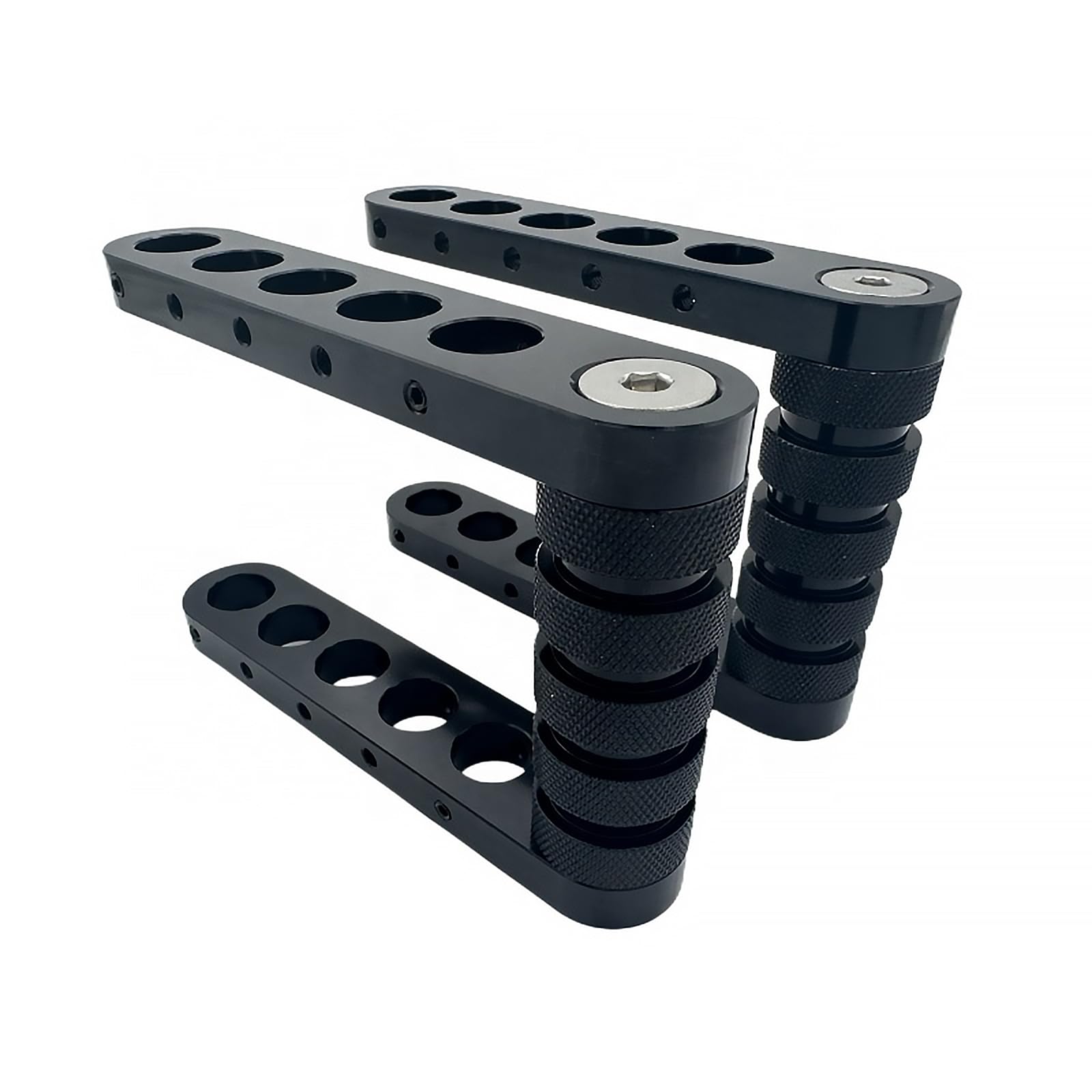 1 Pair Go Kart Racing Billet Pedal Extensions Extenders, Extra Long Aluminum (Black)