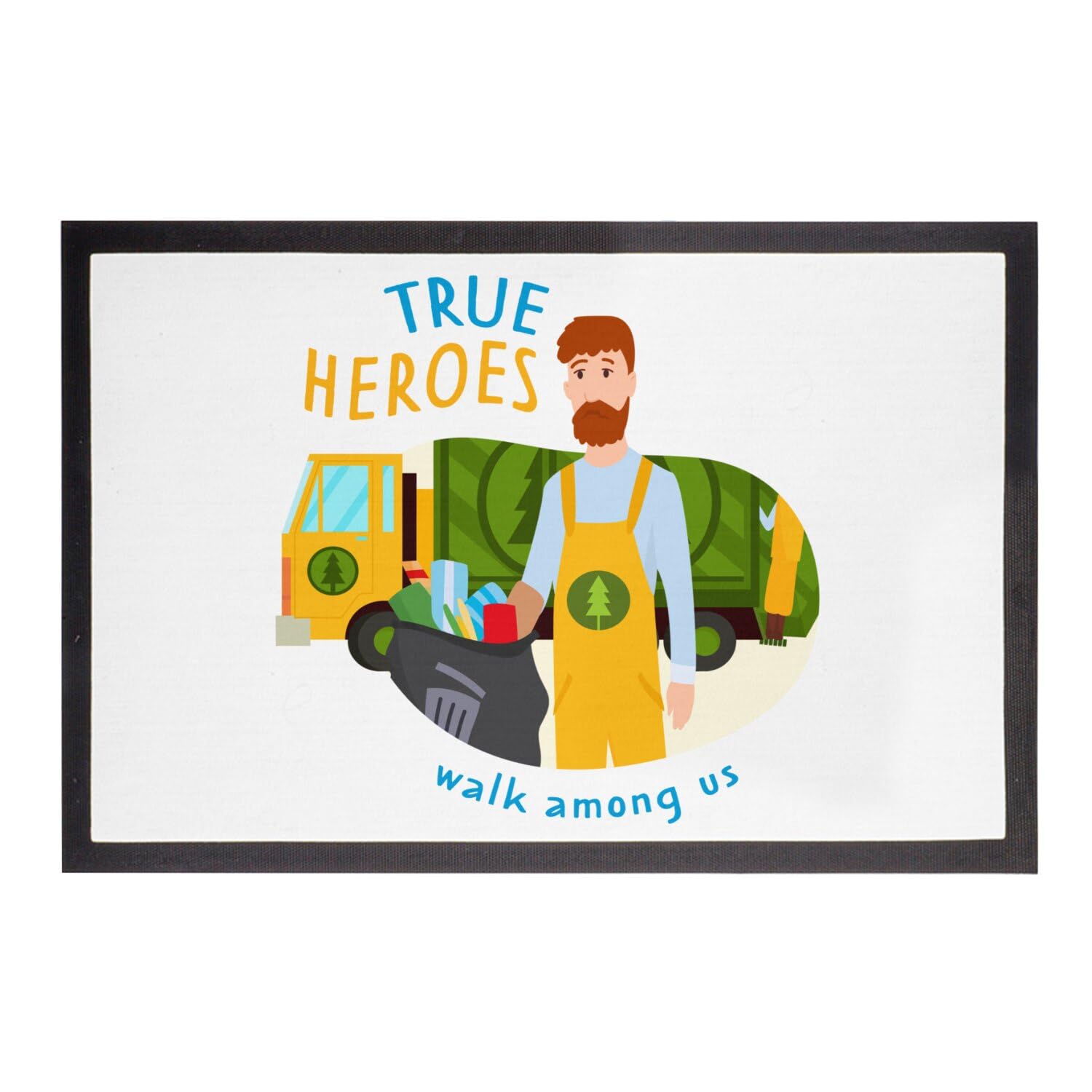 Paillasson Blanc True Heroes cadeau original pour agent environnement