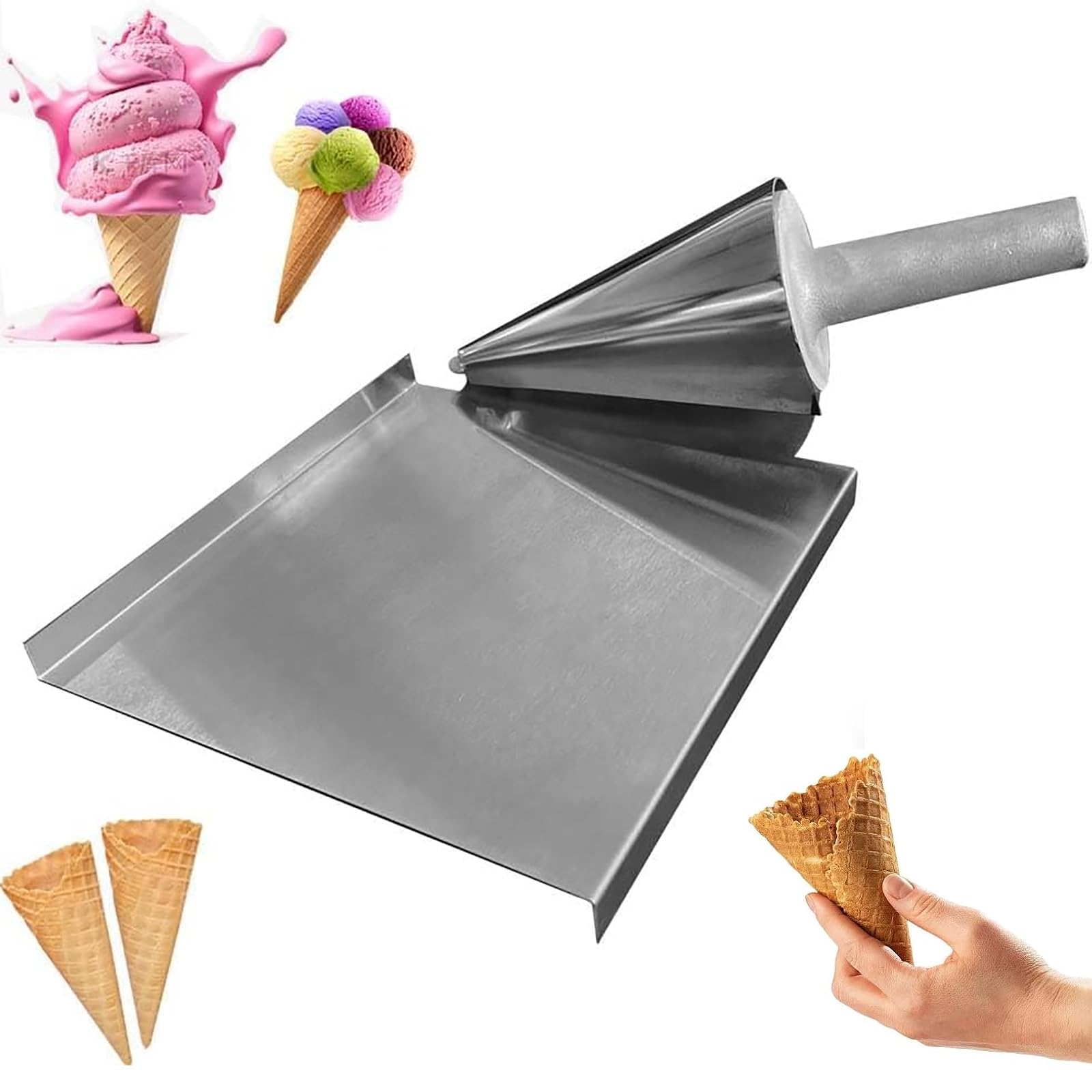 ZHJOPP Nonstick Waffle Cone Mold Roller, Fast Forming with Smooth Surface for Restaurant, Home Kitchen, Bakeries