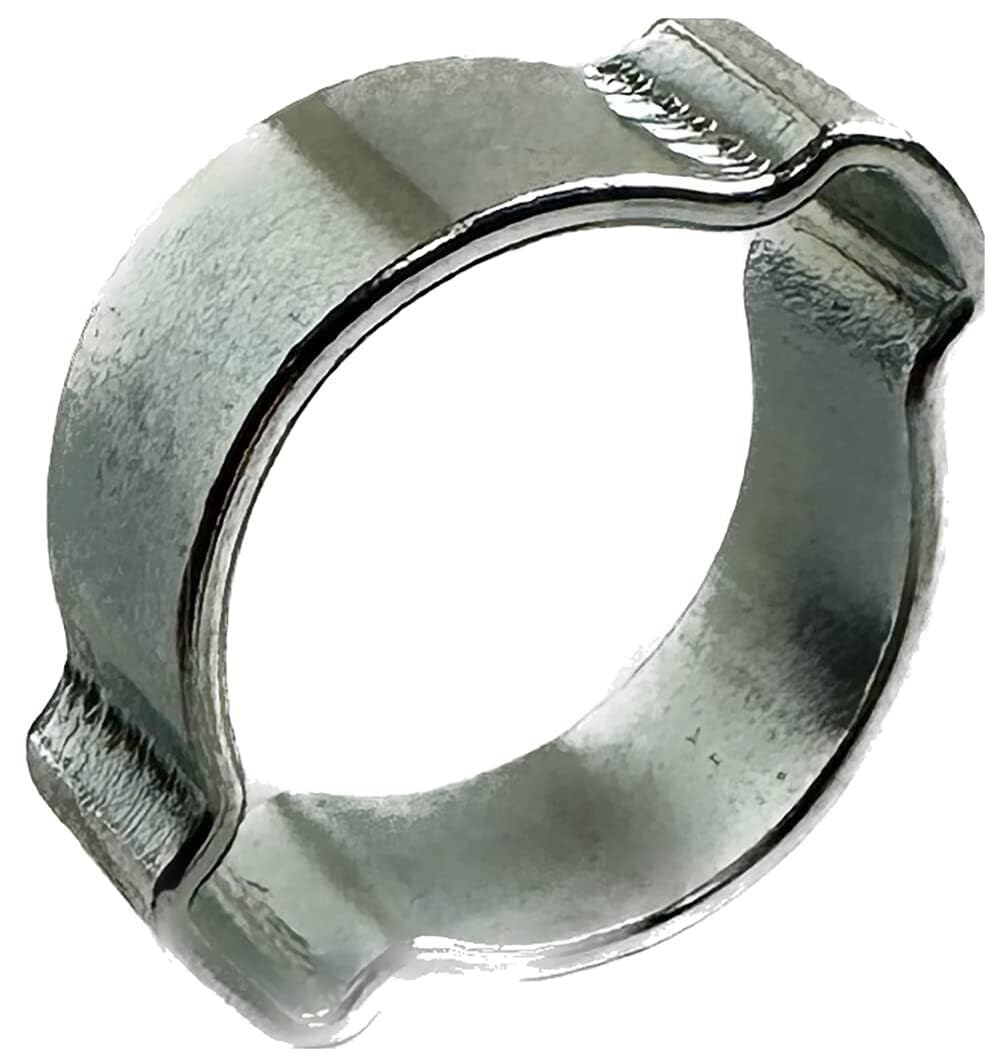 Fascette a Doppio Orecchio Confezione da 10 per Tubi 7-9mm 5/16", Chiusura Sicura con Indicazione Visiva(18-21mm)