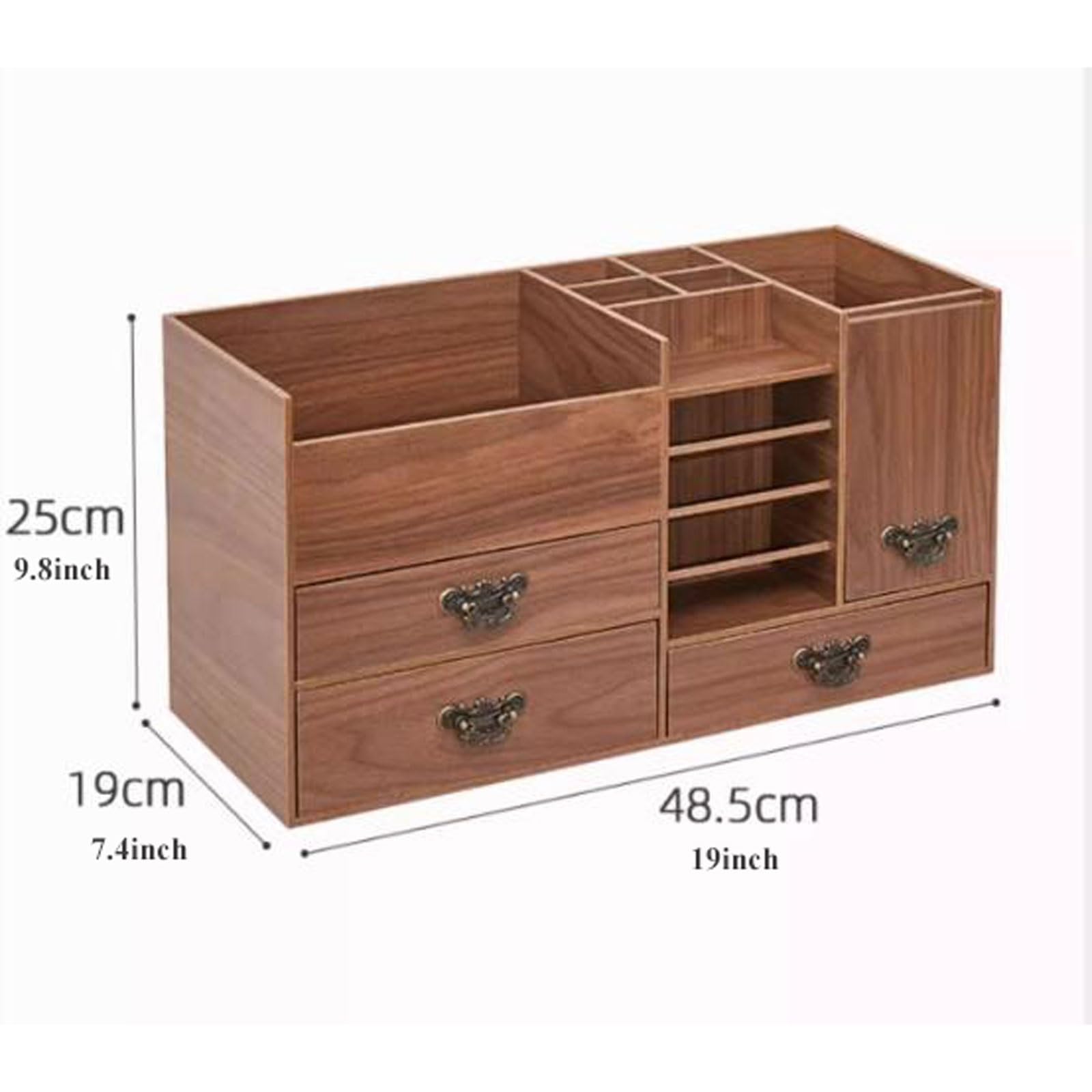 Almacenamiento de cosméticos Organizador de Maquillaje Madera Gran Capacidad con cajones