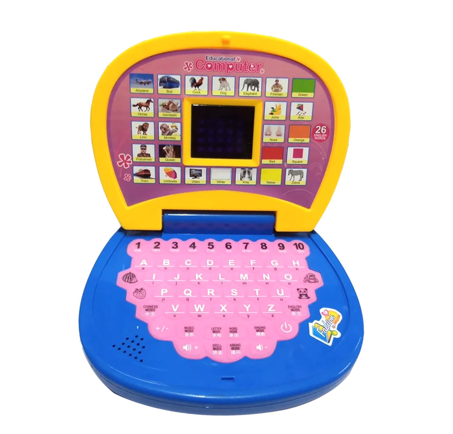 ADM Education Tablet Musical Toys with Alphabet & Words, with Small Dot Light Screen Learn A-Z Alphabets and 1-10 Numbers, Gifts for Kids (Multicolor)