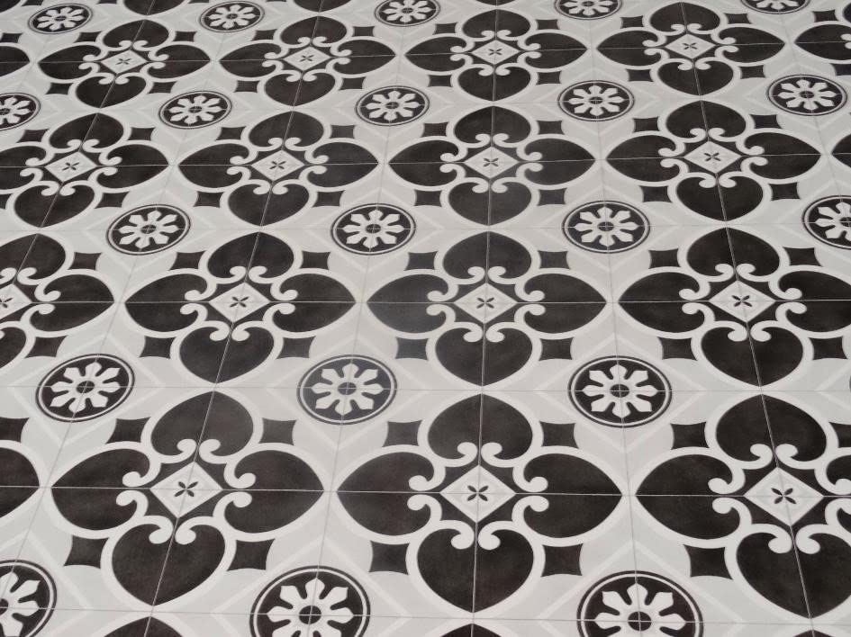 PVC-vloerbekleding in retro design, Snit (4m breed / 4,5m lang