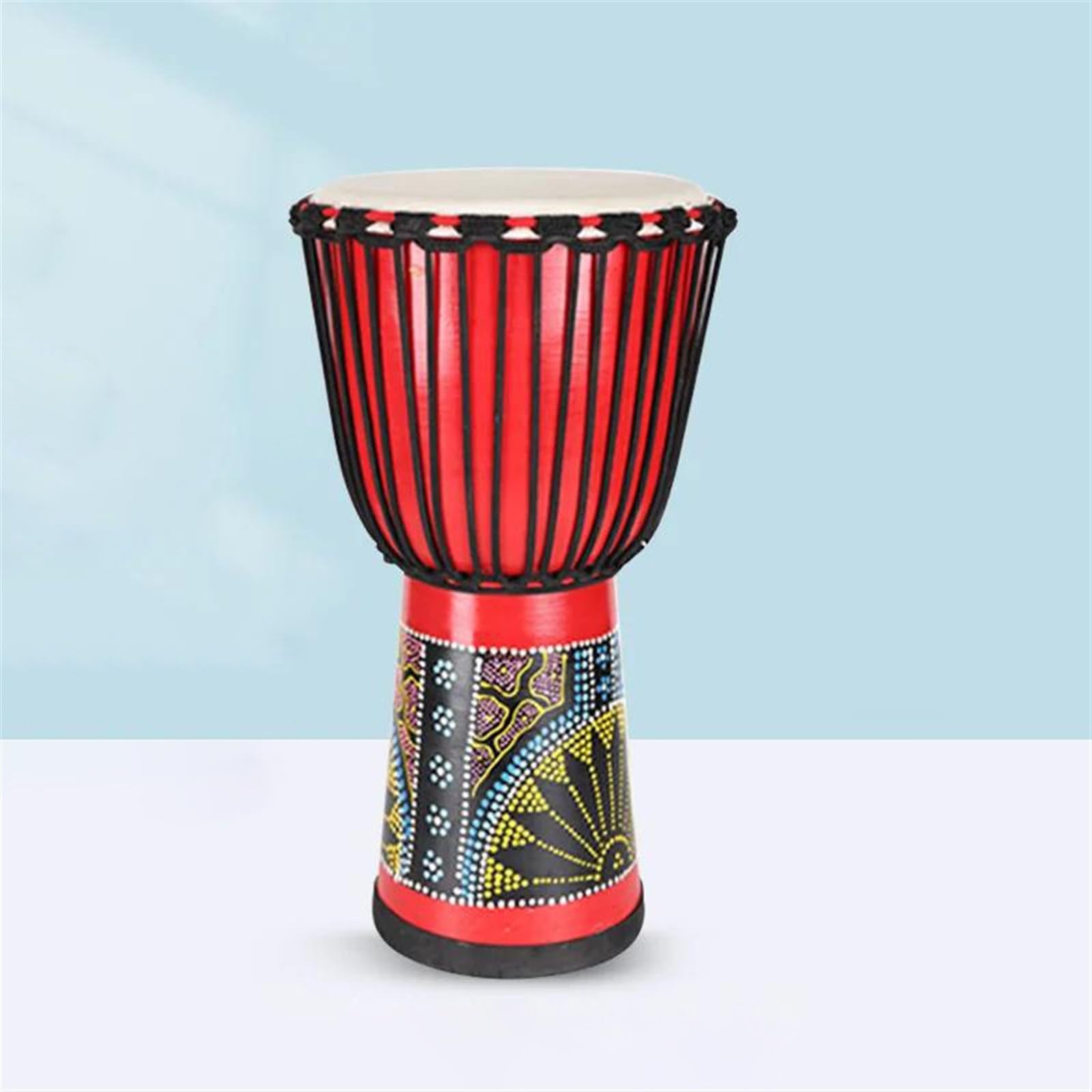 12-calowy Drewniany Bęben Ręczny Z Koziej Skóry, Tradycyjny Afrykański Instrument Perkusyjny Djembe Djembe dla Początkujących (Color : C)