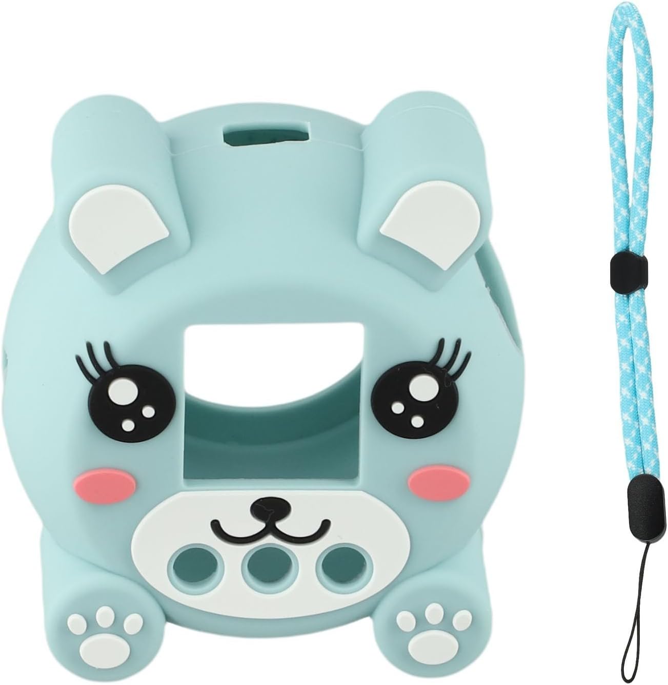 Silicone Protective Case for Punirunes Interactive Digital Toy, Soft Skin Cover with Precise Cutouts, Shockproof Guard Shell, Pink and Blue(Blue)