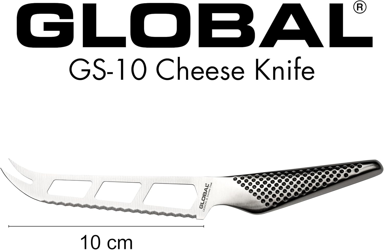 Global 5 1/2 inch Cheese Knife - Lightweight Japanese Stainless Steel, Razor-Sharp Edge, Made in Japan, GS-10