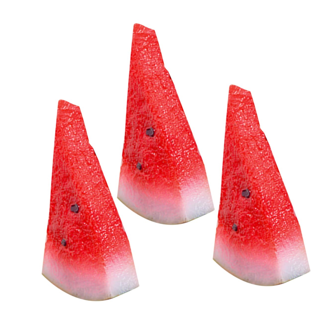 HOOTNEE 3pcs Photo red Fake Watermelon Slice Fruit Fruit Ornament Simulation Watermelon Watermelon Slices Fake Watermelon Realistic Watermelon Ornament Household PVC Fake Fruit
