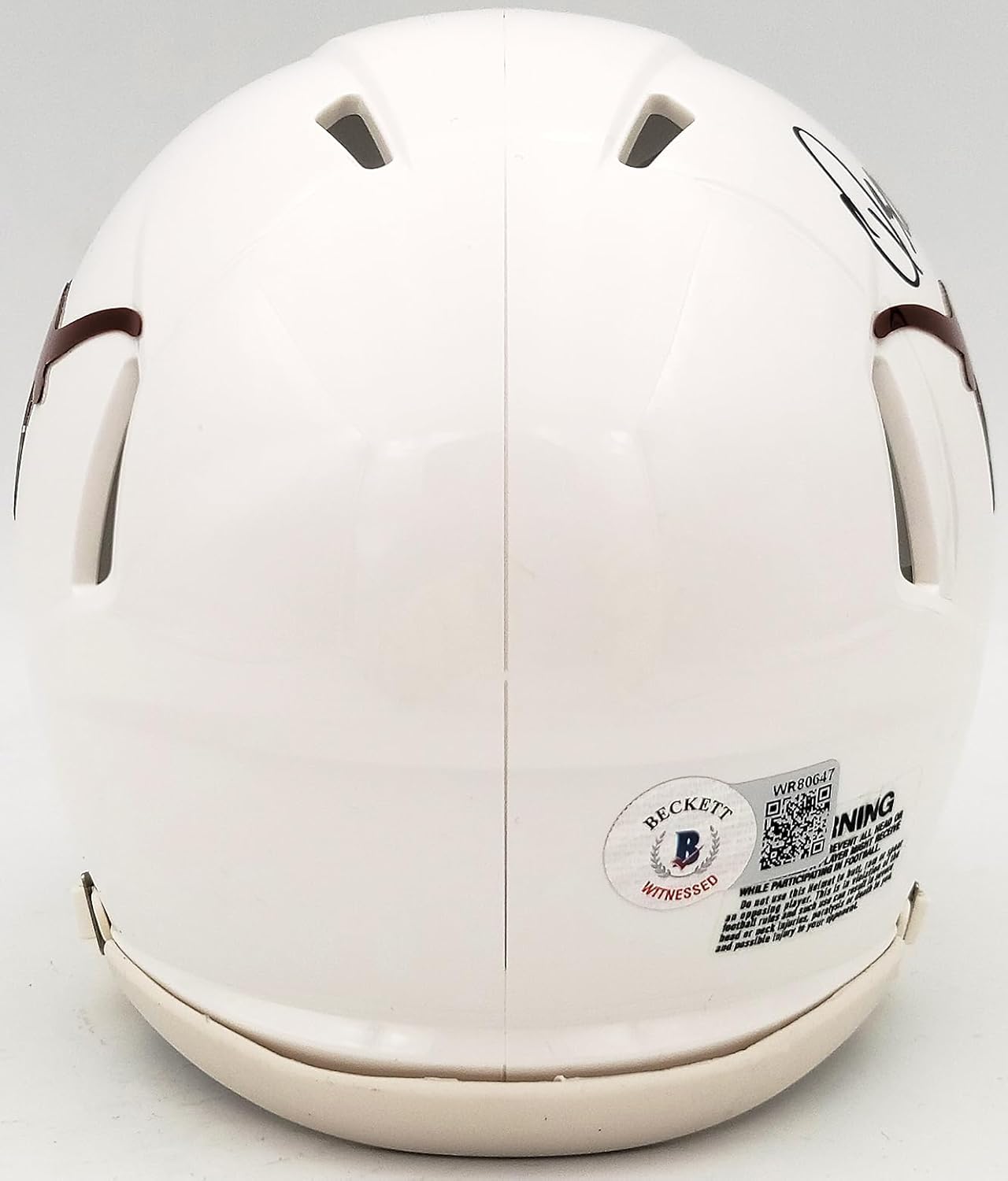 Q.u.i.n.n Ewers Autographed White Speed Mini Football Helmet Beckett BAS QR Stock #202908