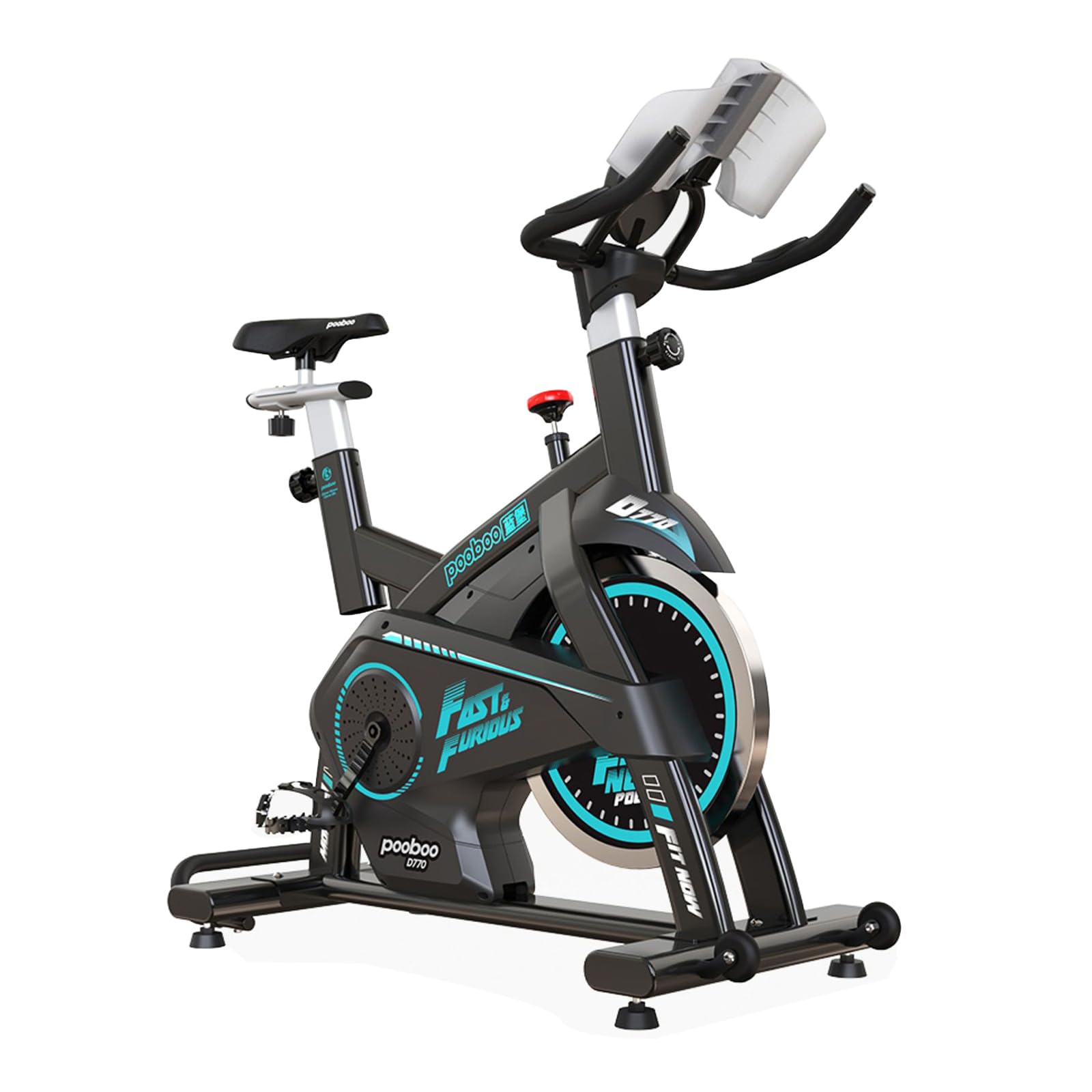 Cyclette Professionale Magnetica,Cyclette Pedaliera da casa,Resistenza Manuale, Manubrio e Sella Sport, Schermo LCD, Sensore di Frequenza Cardiaca