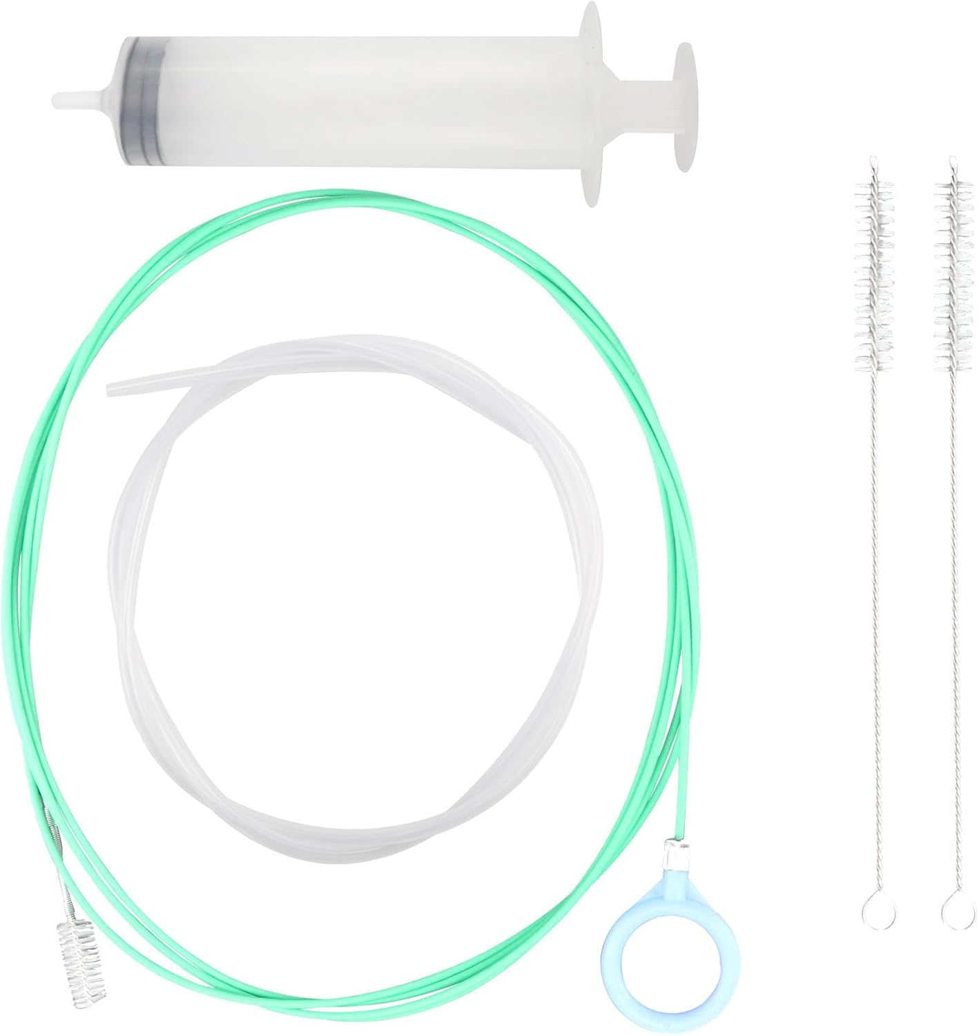 Sunroof Drain Cleaning Tool, 118 Inch Auto Sunroof Drain Unclogger with Tube Cleaning Brushes and Syringe Hose for Car, Windshield Wiper Hole