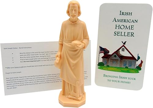 Miniatura 7 de Westmon Works Estatua de San José para Vender Casas Edición Irlandesa con Tarjeta de Instrucción y Oración de la Casa