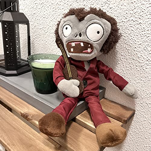Dyharnsty Plants Vs Zombies Plush Toys Guitar Zombie Soft Figure Doll, Plants Vs Zombies Toys Pvz Plush Bass Zombie 1 2 Set(Guitar Zombie) #TOP4
