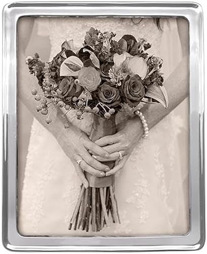 Mariposa Marco Signature de 8 x 10, color plateado