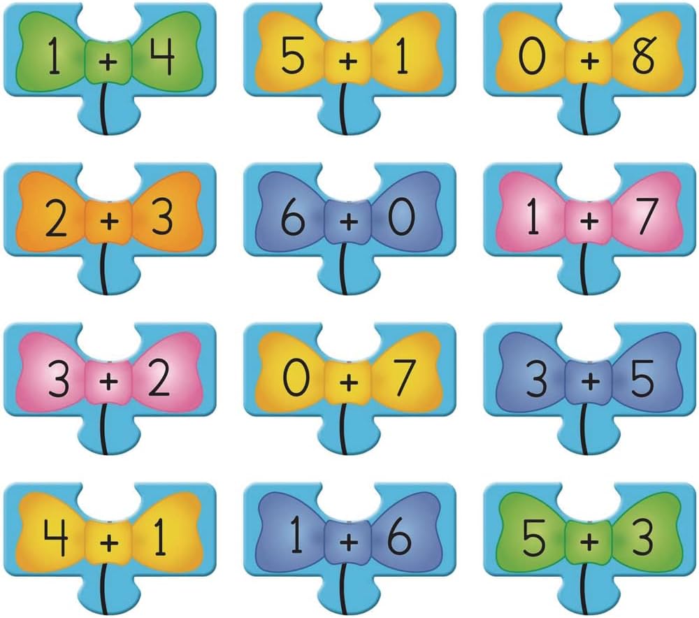 Really Good Stuff Kites and Tails Puzzles Set, Decomposing Numbers to 10, Kindergarten - 1st Grade, Math Activity, Homeschool and Classroom Supplies, Counting Toys