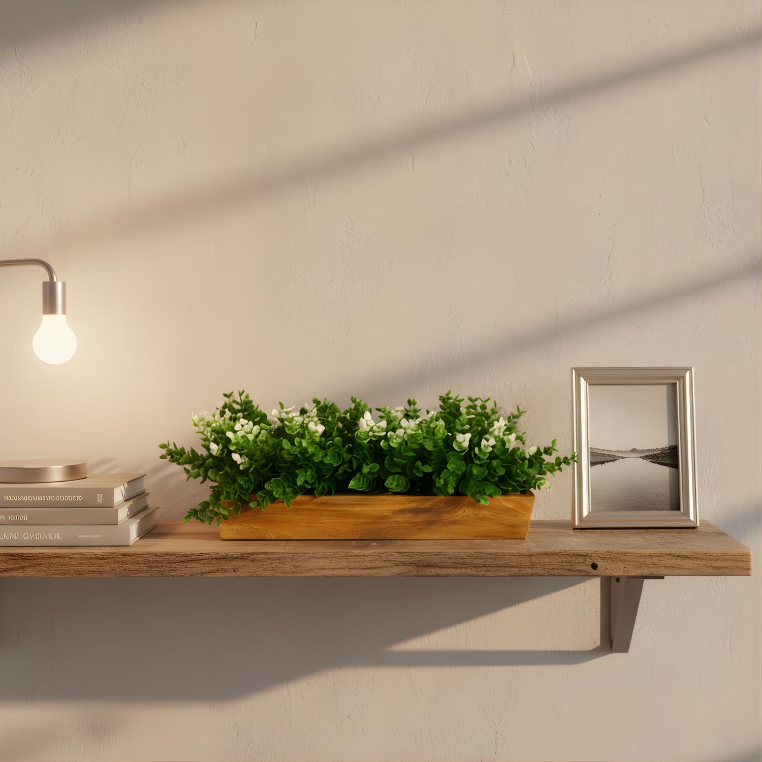 Artificial Plant Leaves - Wooden Tray Decor -5