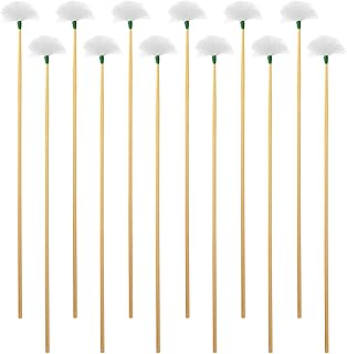 TXIN 12 Pieces Goose Feather Ear Pick, Bamboo Handle Ear Wax Remover, Ear Picker Cleaner, Ear Curette Cleaning Stick, Wood Earwax Removal Tool for Adult Men Women Ear Care Supplies