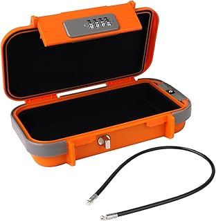 Tragbarer Schlosskasten für Wohnheim, Strand, Hotel, Büro, Zuhause, Safe Box, 4-stellige Kombination, Sicherheitskoffer mit abnehmbarem Drahtseil