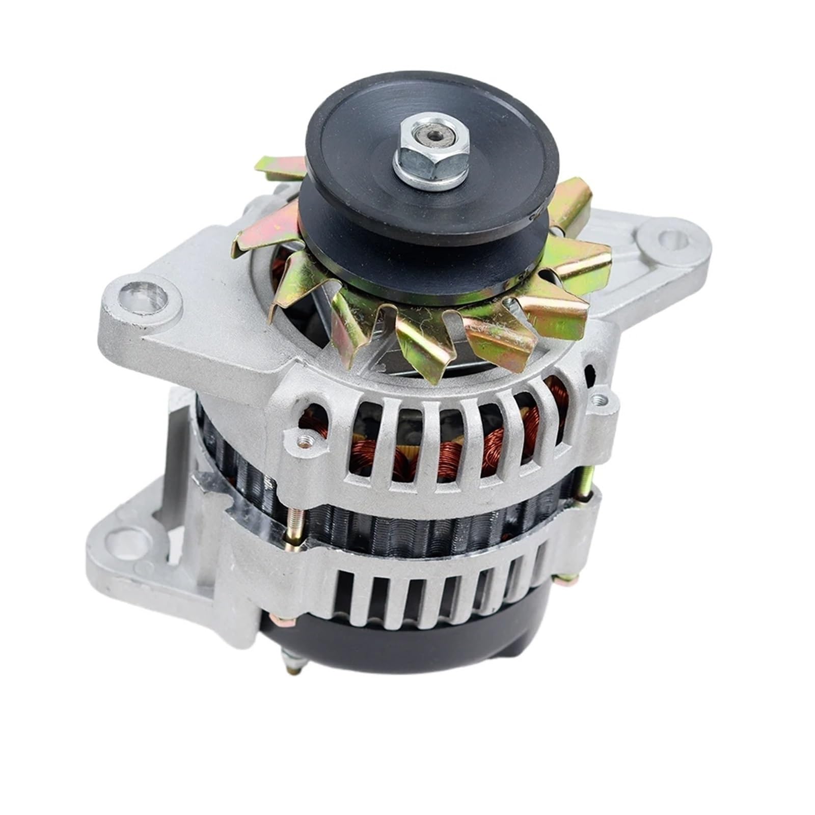 Alternateur automobile Générateur à aimant permanent sans balais 2000 W 12V 24V pour courant alternatif pour cuivre pur(12V,Single head)
