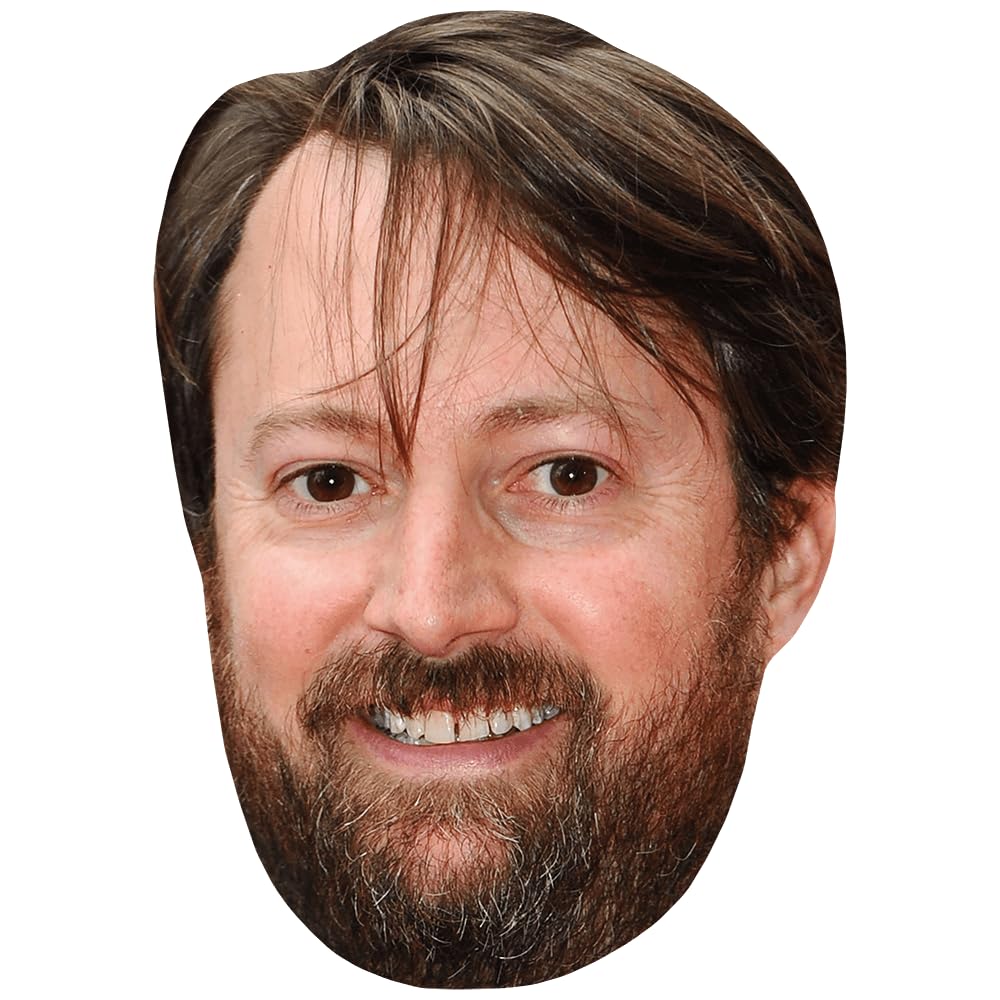 Celebrity Cutouts Lifelike David Mitchell (Beard) Celebrity Mask, Flat Card Face, Fancy Dress Mask