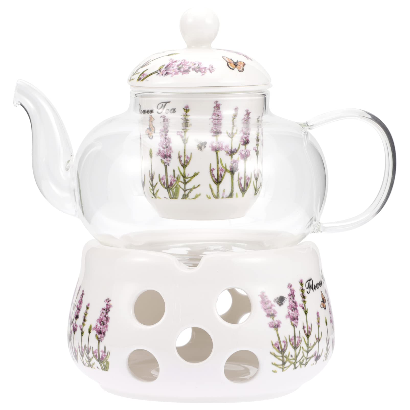 Zerodeko Glas-teekanne Mit Keramik-teesieb Teekessel Und Teefilter Für Losen Tee Teebeutel Grünen Tee Kräutertee Und Heiltee Für Täglichen Gebrauch Und Teezubereitung