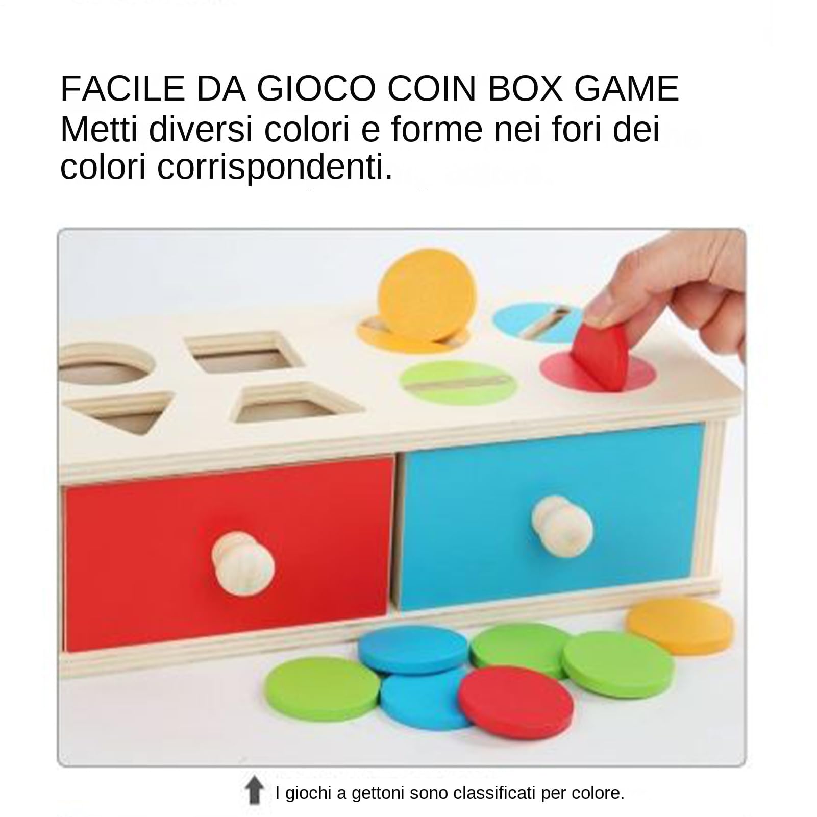 Giocattolo di forme da incastrare Giocattolo Interattivo in Legno per | Giocattoli educativi di smistamento per bambini per Bambini, Ragazzi e Famiglia, Viaggi, Campeggio, Feste