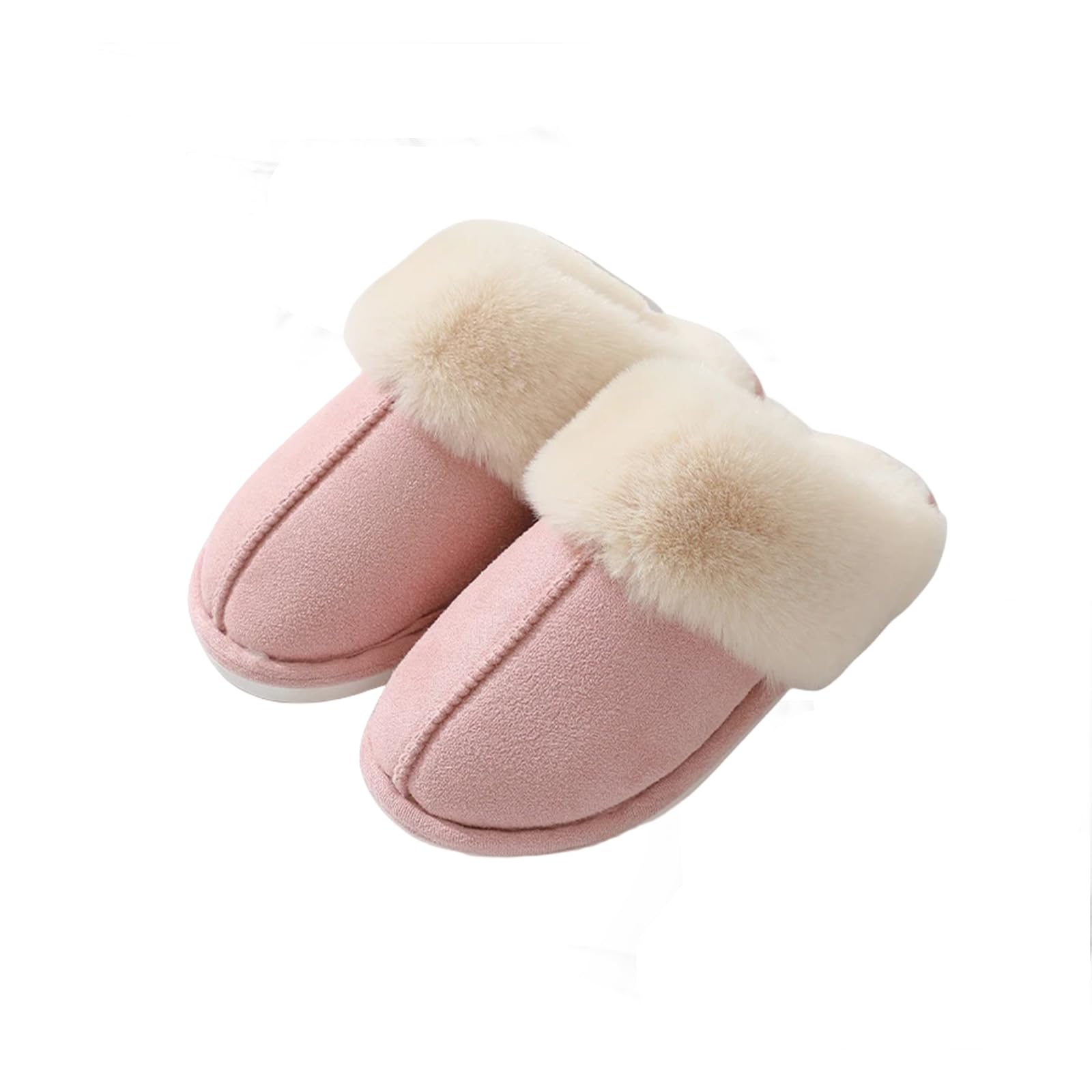 Ciabatte Donna Invernali Pannelli da Interno in Pelliccia Calda per Donne Peli Morbidi, Cotone Imbottiti, Comodi, Anti-Slip E Soffici-pink-36-37