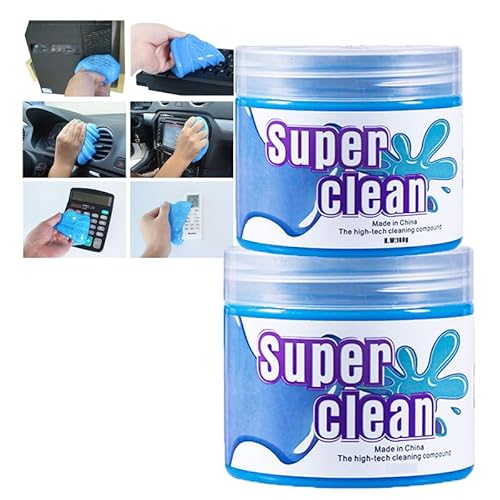 Kit universal de gel de limpeza de carro, limpador de fenda de carro com detalhes reutilizáveis, lam