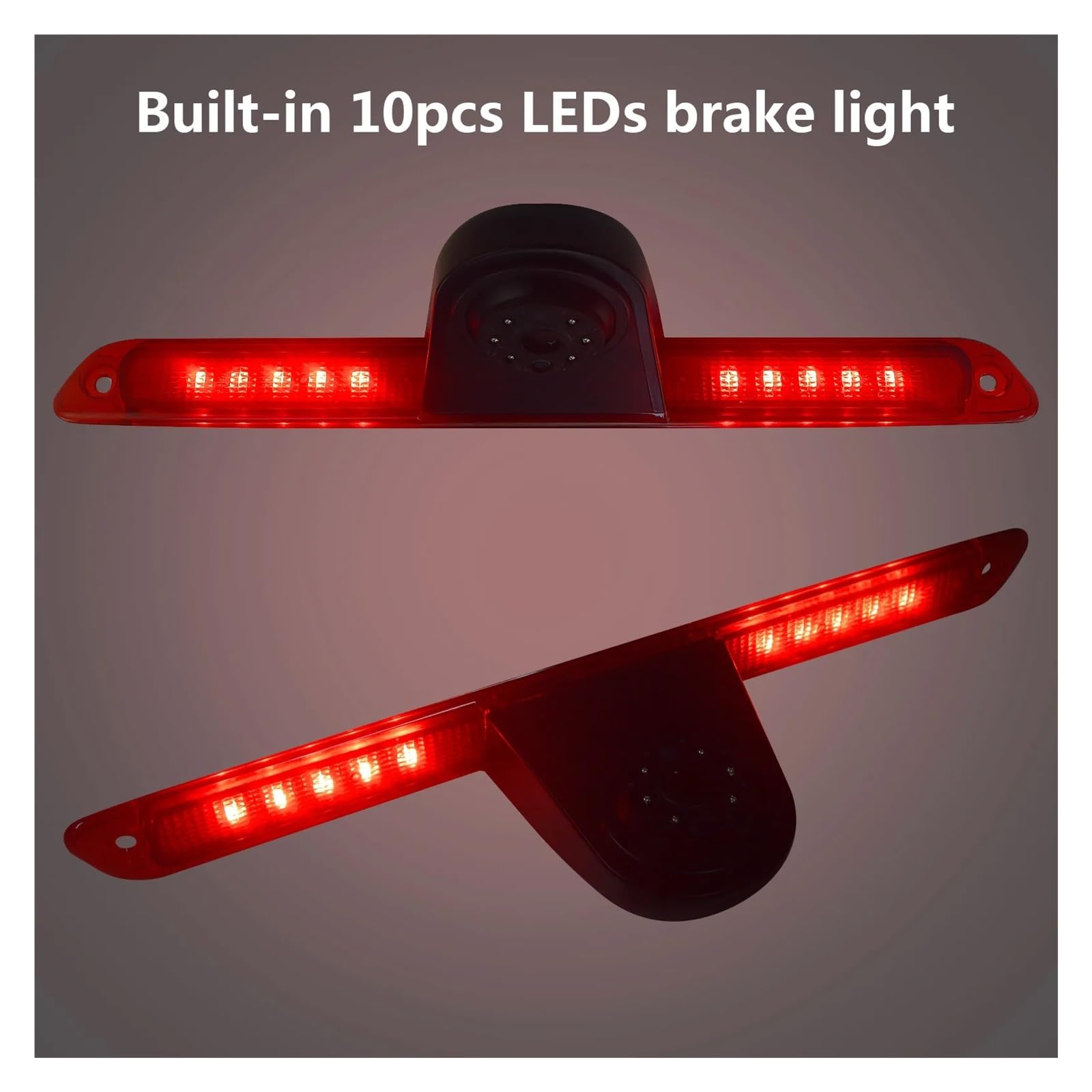 Zestaw Kamery Cofania AHD 1080P Ze Światłem Hamowania Z Monitorem Lustrzanym Wbudowana Listwa Świateł LED Stabilna Transmisja SygnałU(Suction Cup Mount)