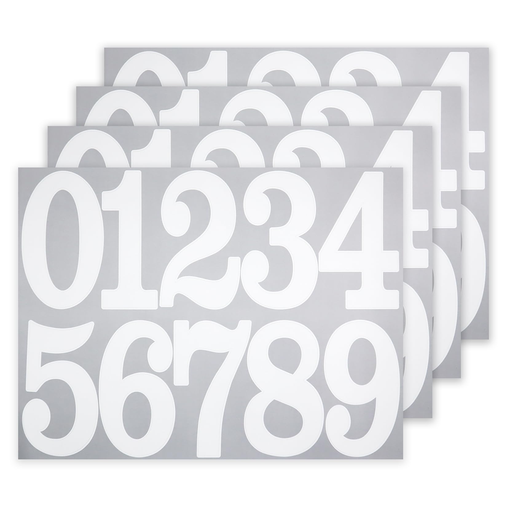 Vinyl Number Stickers ISYFIX White Vinyl Numbers Stickers – 5 Inch Self ...