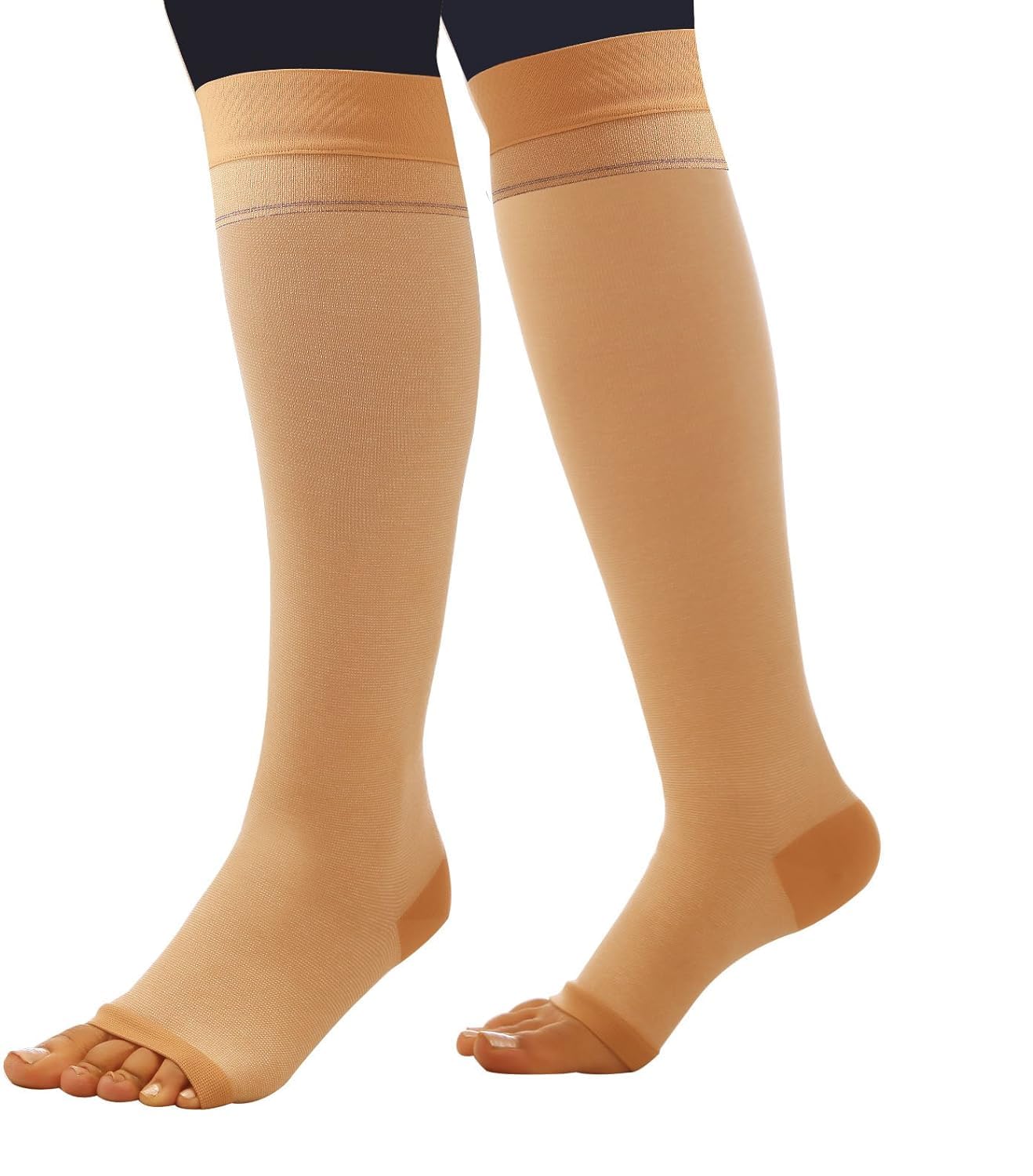 Comprezon Classic Lycra Medical Compression Stockings | Class 3 Compression | Below Knee Length | for Men and Women | Varicose Veins Stockings (X Large)