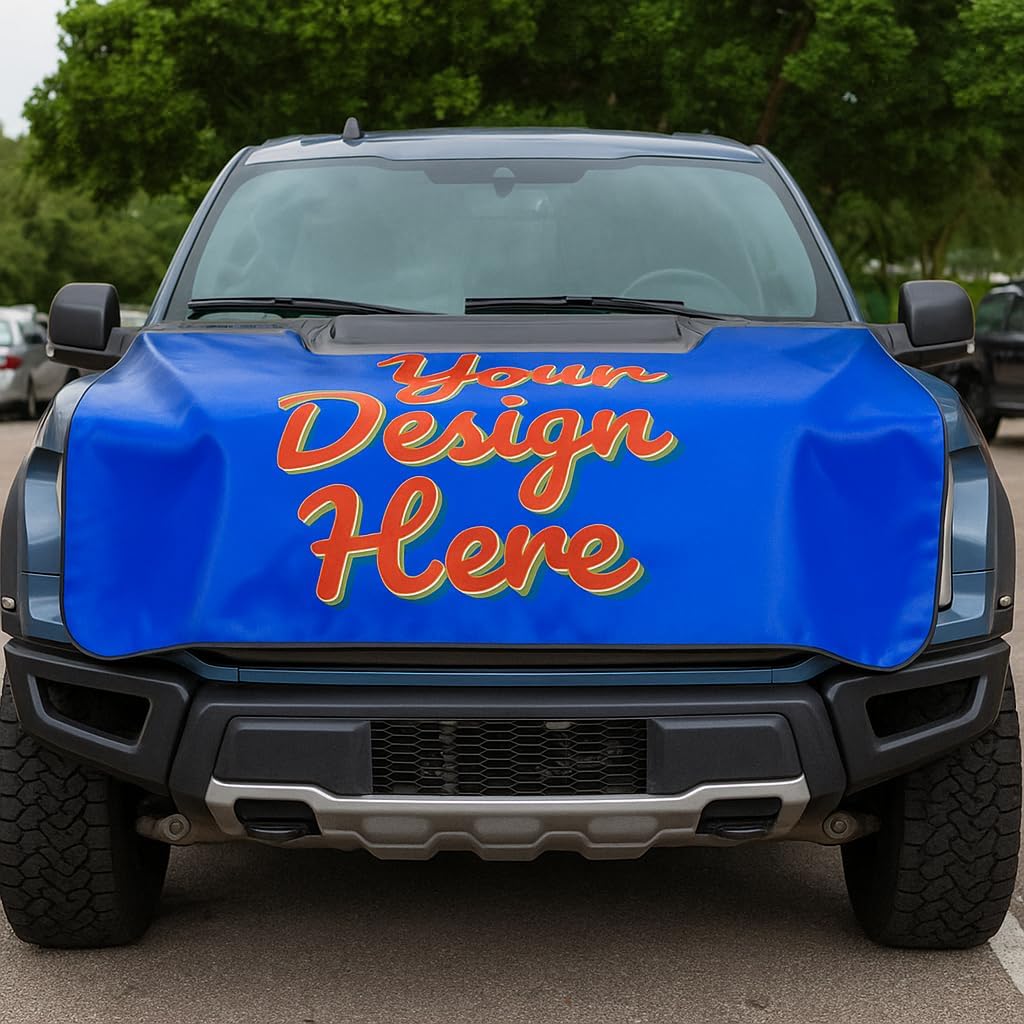 Personalized Hood Fender Covers for Mechanics Custom Anti-Scratch Bonnet Car Fender Protector Mats for Sedan Truck or Station Wagon Automotiv (Black)