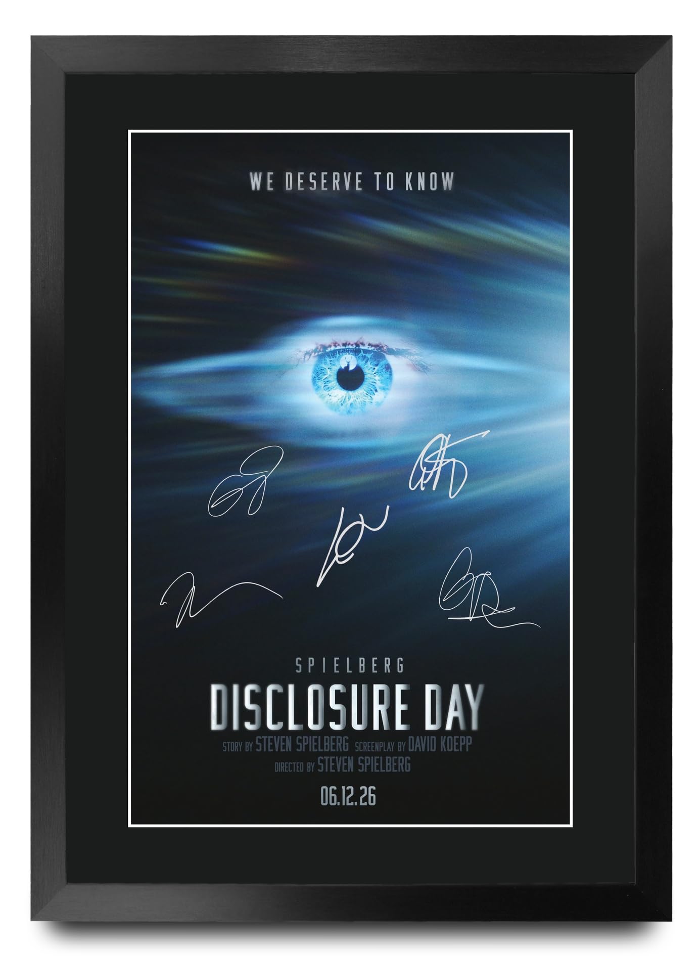 Disclosure Day 2026 Plakat Filmowy Oprawiony z Autografami A3 Pamiątka