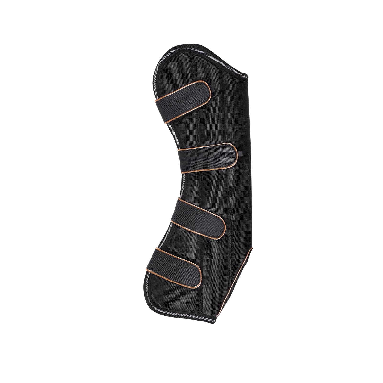 Juego de 4 polainas de transporte para tendones de caballo, botas de viaje, color negro