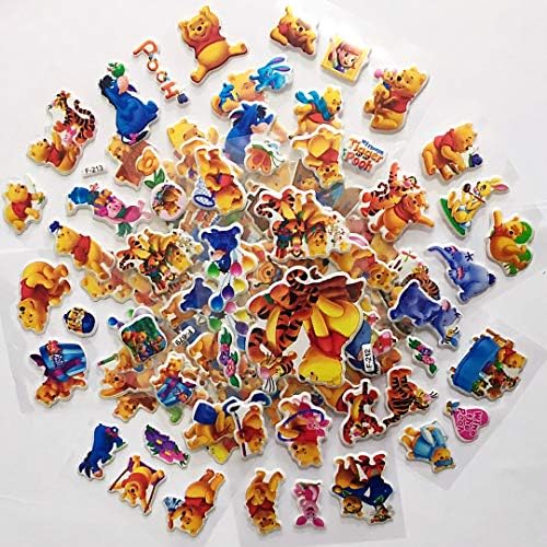 Chaoiwah Winnie The Pooh Stickers 6 Sheets and 2 More Free Sheet Sticker 8 Sheets per Pack-Winnie