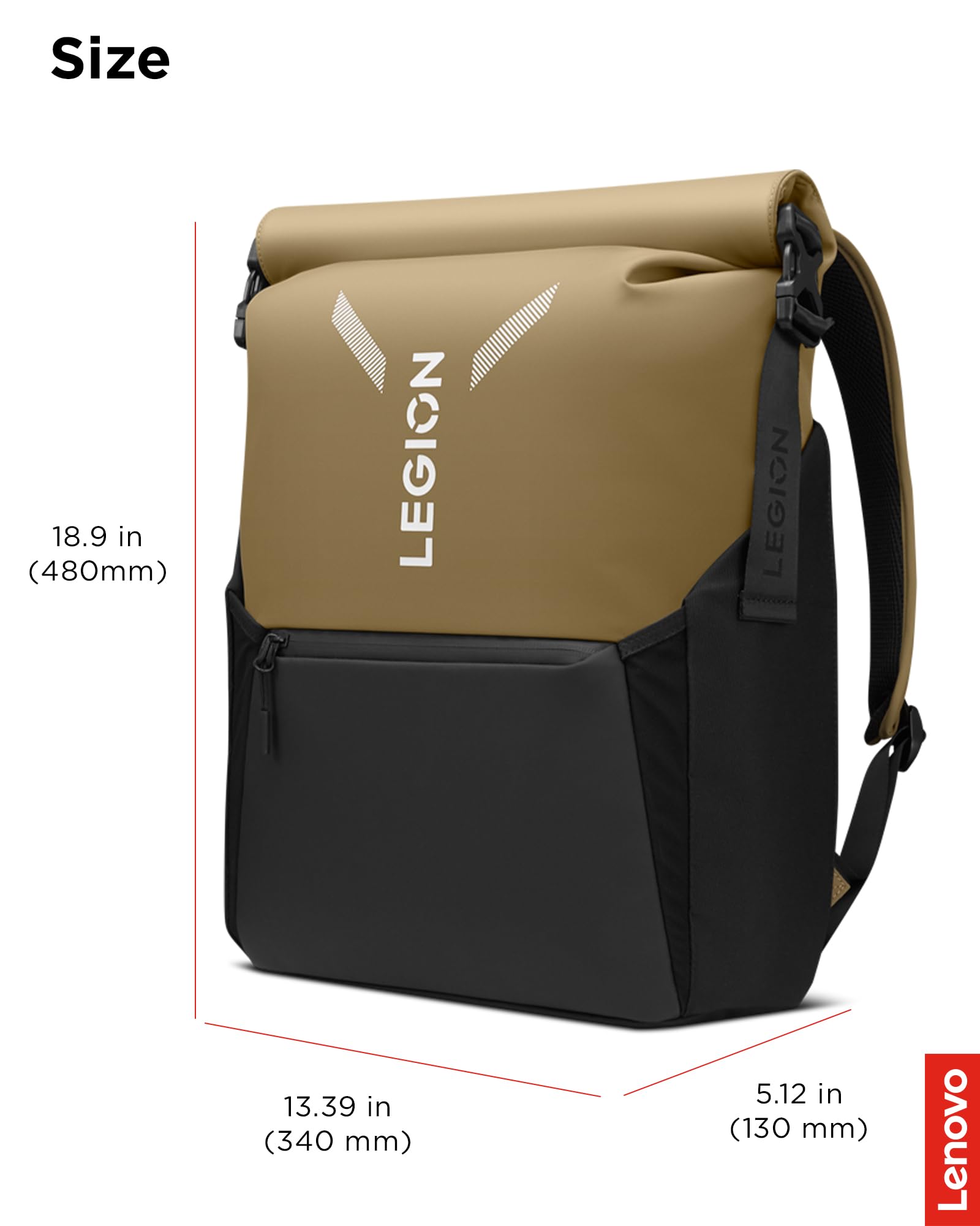 Lenovo Plecak na laptopa Legion Gaming GB500, pojemność do 25 l, pasuje do laptopów 40.6 cm, wodoodporny