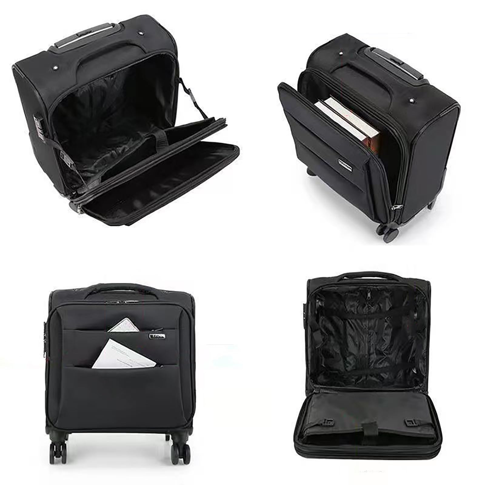 Borsa per Laptop con Ruote da per PC Portatile Impermeabile Pilotina Trolley, Valigetta con Rotelle per Viaggio Ufficio Lavoro Scuola(B,25 * 40 * 46cm)
