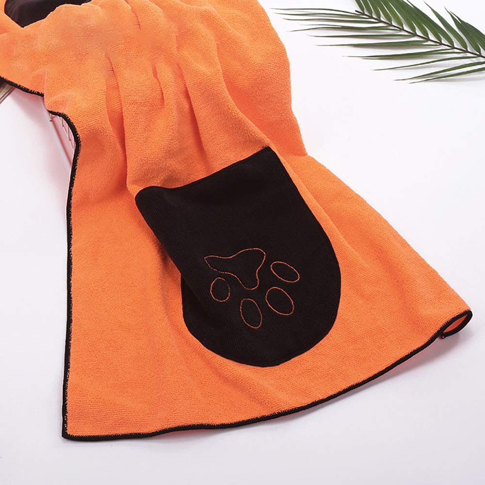 Serviette pour Chien Serviettes Absorbantes à Séchage Rapide Super Couverture de Peignoir pour Animaux de Compagnie en Microfibre Douce pour Chats